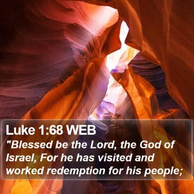 Luke 1:68 WEB Bible Verse Image