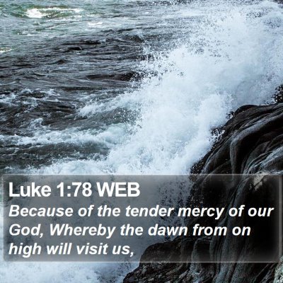 Luke 1:78 WEB Bible Verse Image