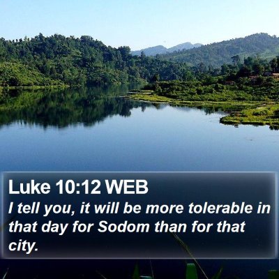 Luke 10:12 WEB Bible Verse Image