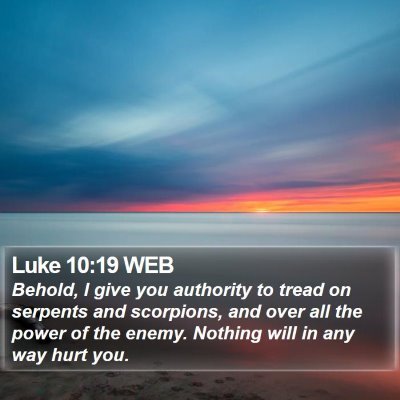 Luke 10:19 WEB Bible Verse Image