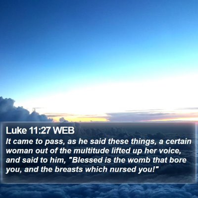 Luke 11:27 WEB Bible Verse Image