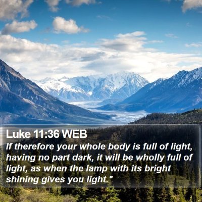 Luke 11:36 WEB Bible Verse Image
