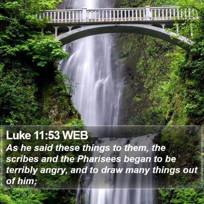Luke 11:53 WEB Bible Verse Image