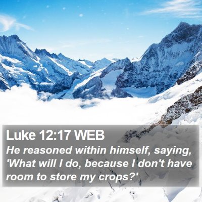 Luke 12:17 WEB Bible Verse Image