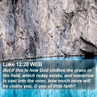 Luke 12:28 WEB Bible Verse Image