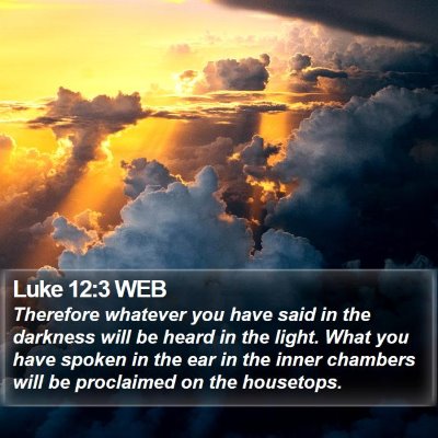 Luke 12:3 WEB Bible Verse Image