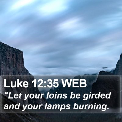 Luke 12:35 WEB Bible Verse Image