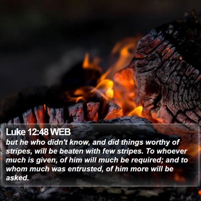 Luke 12:48 WEB Bible Verse Image