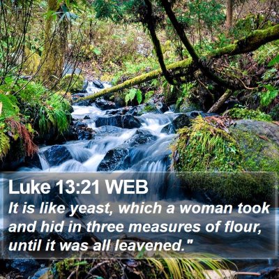 Luke 13:21 WEB Bible Verse Image