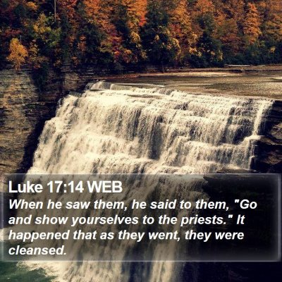 Luke 17:14 WEB Bible Verse Image