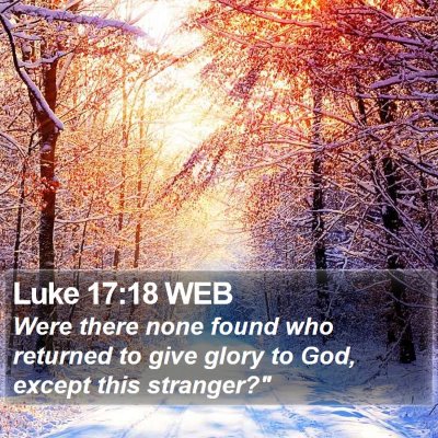Luke 17:18 WEB Bible Verse Image
