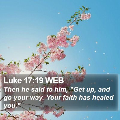 Luke 17:19 WEB Bible Verse Image