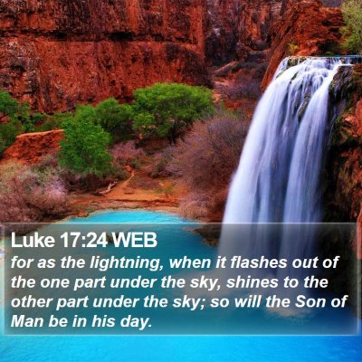 Luke 17:24 WEB Bible Verse Image
