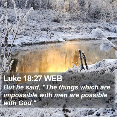 Luke 18:27 WEB Bible Verse Image