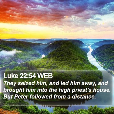 Luke 22:54 WEB Bible Verse Image