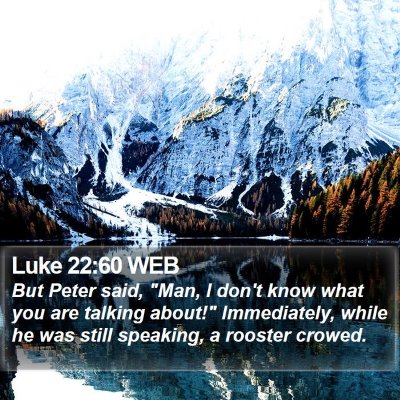 Luke 22:60 WEB Bible Verse Image