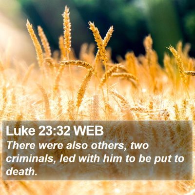 Luke 23:32 WEB Bible Verse Image