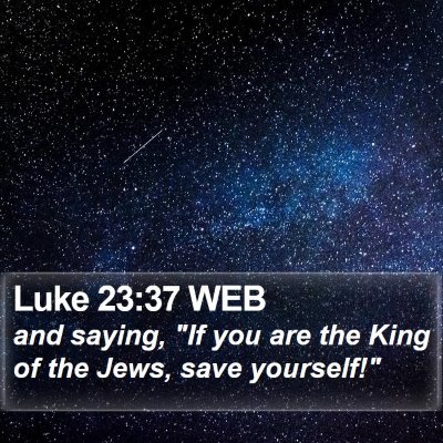 Luke 23:37 WEB Bible Verse Image