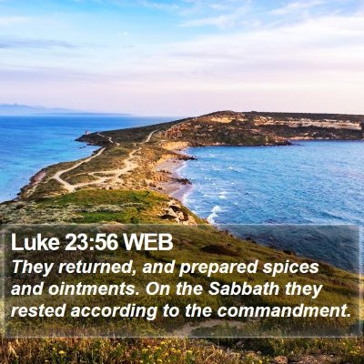 Luke 23:56 WEB Bible Verse Image