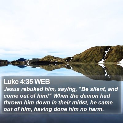 Luke 4:35 WEB Bible Verse Image