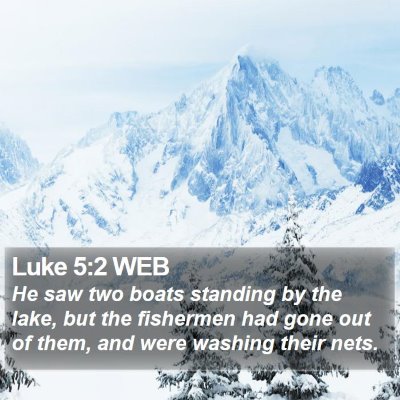 Luke 5:2 WEB Bible Verse Image