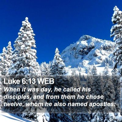 Luke 6:13 WEB Bible Verse Image