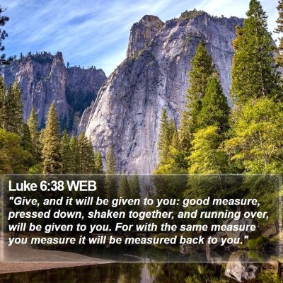 Luke 6:38 WEB Bible Verse Image