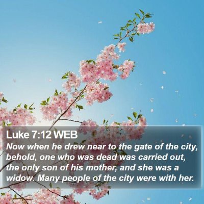 Luke 7:12 WEB Bible Verse Image