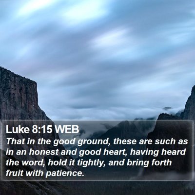 Luke 8:15 WEB Bible Verse Image