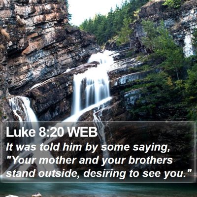Luke 8:20 WEB Bible Verse Image