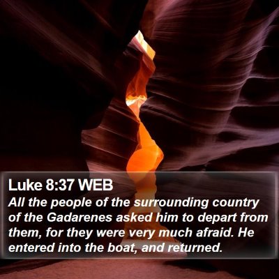 Luke 8:37 WEB Bible Verse Image