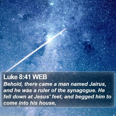 Luke 8:41 WEB Bible Verse Image