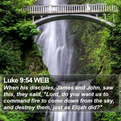Luke 9:54 WEB Bible Verse Image
