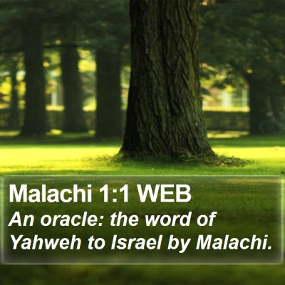 Malachi 1:1 WEB Bible Verse Image