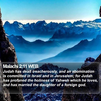 Malachi 2:11 WEB Bible Verse Image