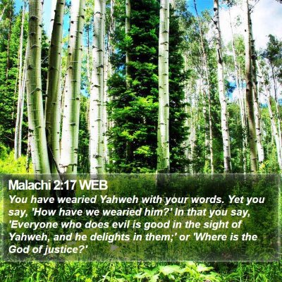 Malachi 2:17 WEB Bible Verse Image