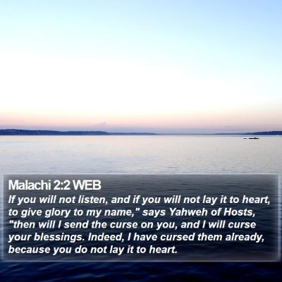 Malachi 2:2 WEB Bible Verse Image