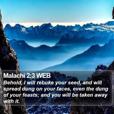 Malachi 2:3 WEB Bible Verse Image
