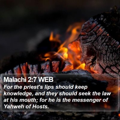 Malachi 2:7 WEB Bible Verse Image