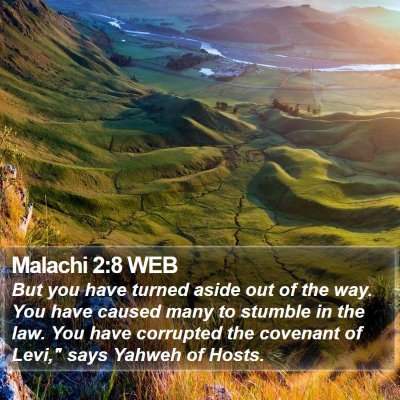Malachi 2:8 WEB Bible Verse Image