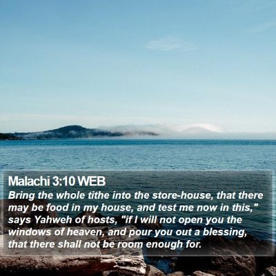 Malachi 3:10 WEB Bible Verse Image