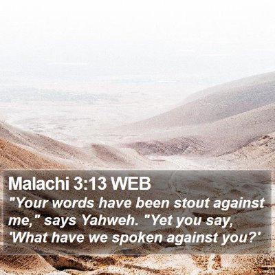 Malachi 3:13 WEB Bible Verse Image