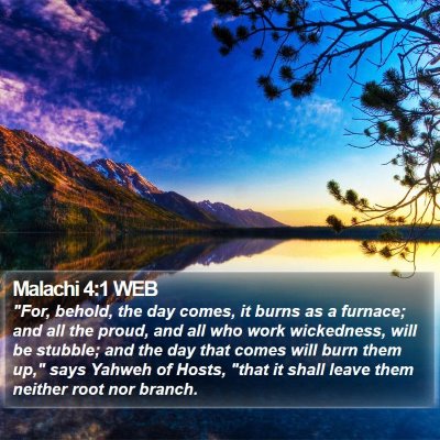 Malachi 4:1 WEB Bible Verse Image