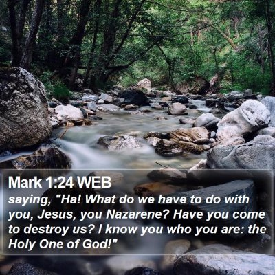 Mark 1:24 WEB Bible Verse Image