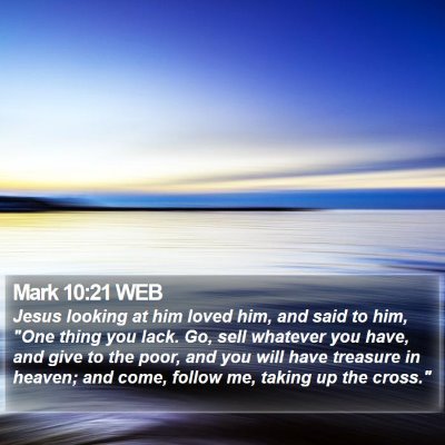 Mark 10:21 WEB Bible Verse Image