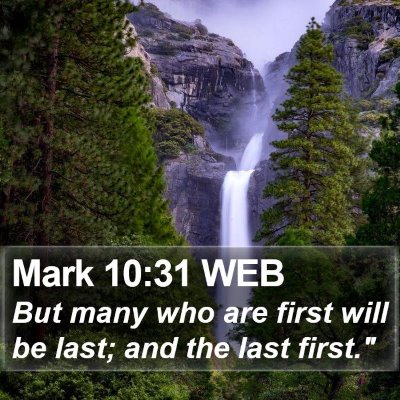 Mark 10:31 WEB Bible Verse Image