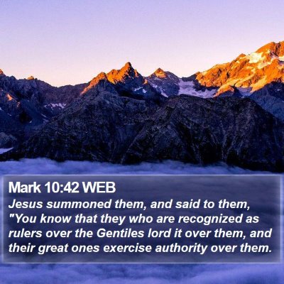 Mark 10:42 WEB Bible Verse Image