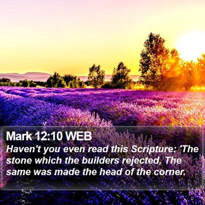 Mark 12:10 WEB Bible Verse Image