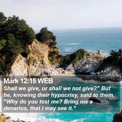 Mark 12:15 WEB Bible Verse Image