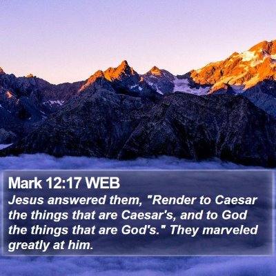 Mark 12:17 WEB Bible Verse Image
